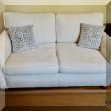 F15. Restoration Hardware loveseat. 30”h x 55”w x 36”d - $395